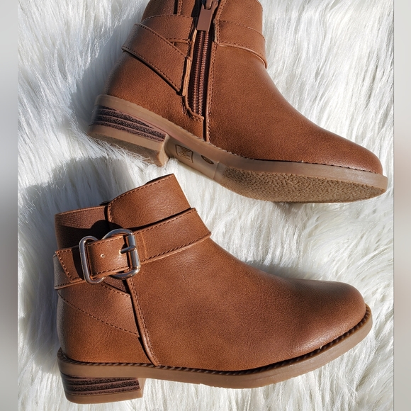 Link Other - Girls Tan Faux Leather Ankle Booties